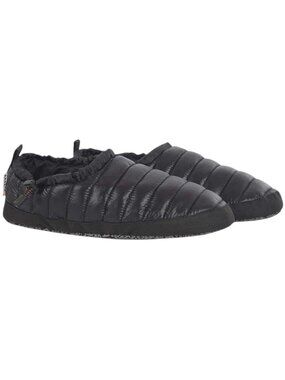 Brekka Black Puffer Slippers | Insulated Quilted Indoor Outdoor Camp Shoes